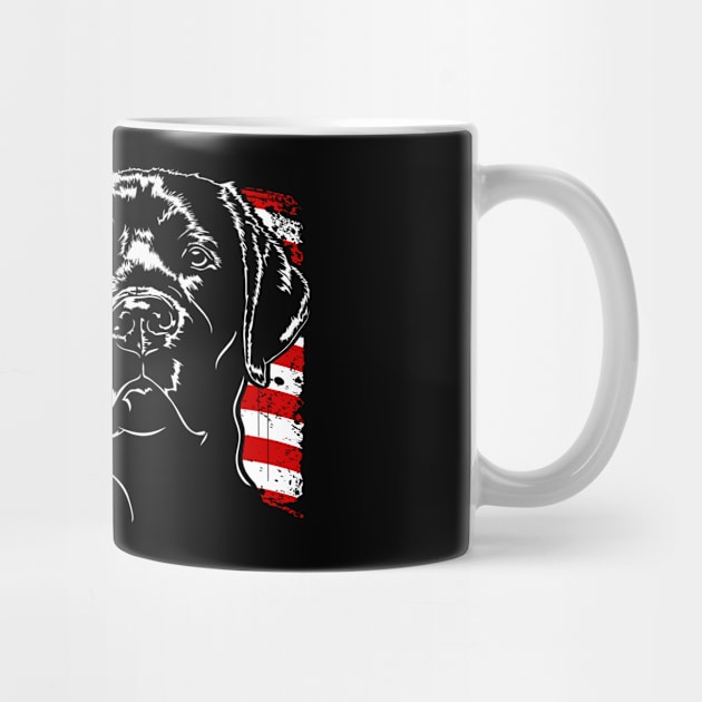 Proud Labrador Lab American Flag patriotic dog by wilsigns